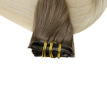 balayage clip in hair extensions
